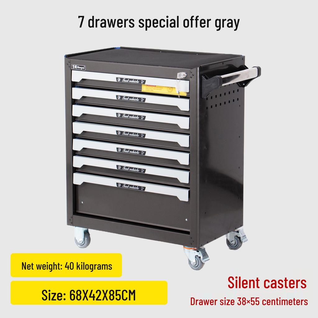 Multi-Layer Thickened Tool Cabinet with Casters for Auto Repair