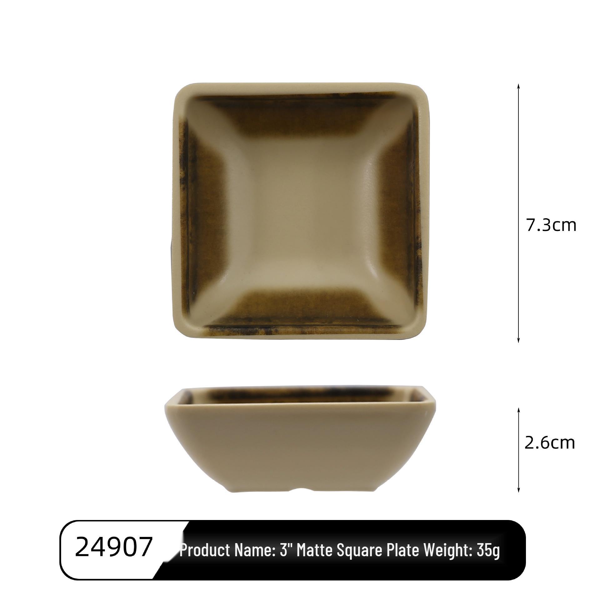 

Трехсекционное меламиновое блюдо для приправ и соусов для барбекю и хот-пота Food-Grade Melamine (MF)