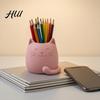 Multi-purpose Stationery Holder Pen Holder, Cartoon Cat Shape Desk Organizer, Smooth Surface Decorative Animal Shaped Pencil Cup for Pencils Gel Pens