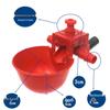 Adjustable Water Volume Automatic Drinker Bowl for Birds: Chicken, Pigeon, Quail - Pure Material, Red Design, Ideal for Cage Breeding