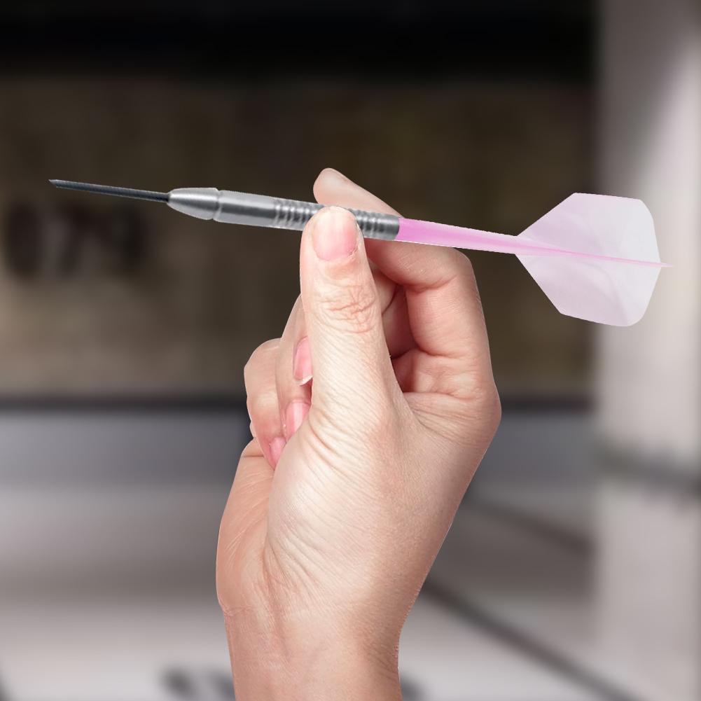 6Pcs Integrated Dart Shaft and Flights Standard Shape 2BA Screw In-one Dart Flight Anti-Fall Transparent Dart Accessories Kit