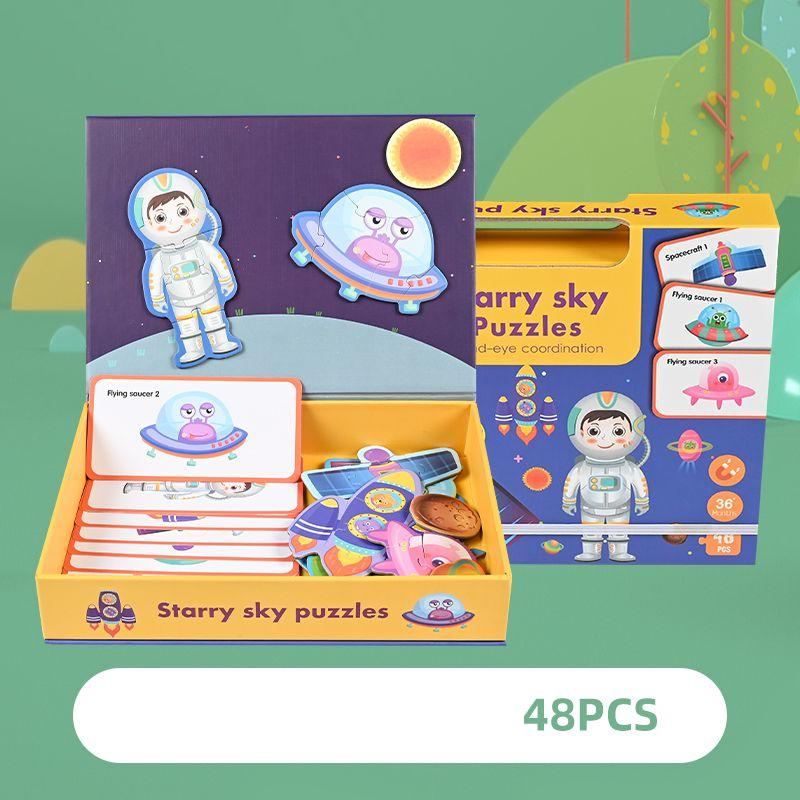 

Детская обучающая магнитная головоломка-одевалка - творческая и веселая магнитная игрушка для раннего обучения мальчиков и девочек в возрасте от 3 до 6 лет Space Magnetic Puzzle Game