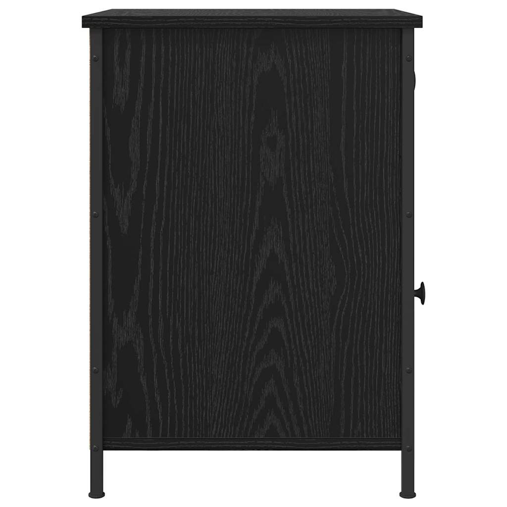 Nightstand Black Oak Effect 40 X 42 X 60 Cm Engineered Wood