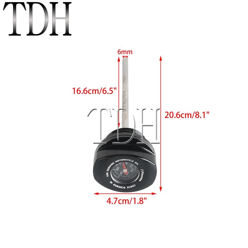 Oil Dipstick w/ Temperature Gauge For Harley Road Glide FLTRX Freewheeler FLRT 17-23 Tri Glide Ultra Classic FLHTCUTG 17-24 FLHP