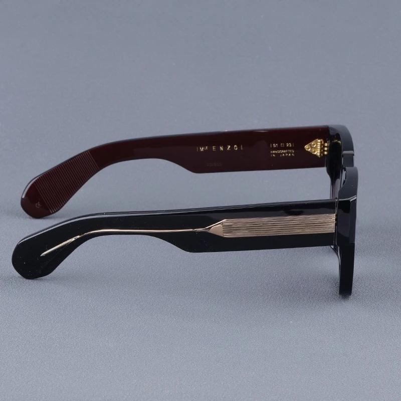 JMM INS Enzo Occhiali da sole quadrati in acetato per uomo e donna marca designer fatti a mano in Giappone Occhiali classici Vintage con astuccio