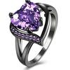 Purple Heart Shape for Women Size 6 Love Design Fashion Jewelry