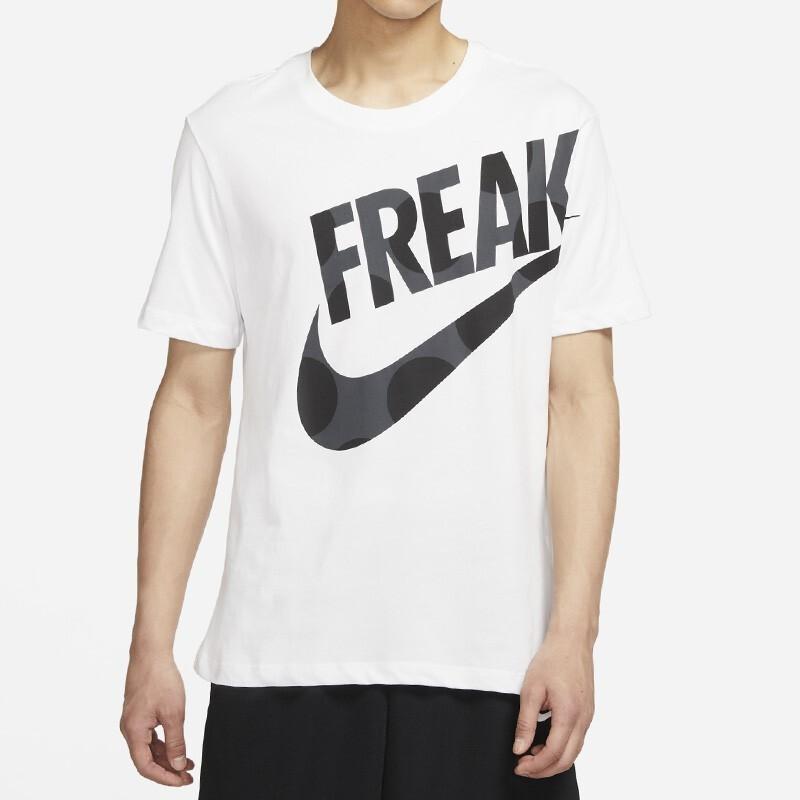 Nike Tricou cu mânecă scurtă Dri-Fit Freak cu imprimeu Bărbați Topuri Alb DJ1565-100