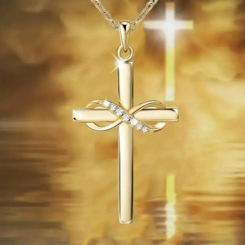 S925 Sterling Silver Cross Pendant Necklace