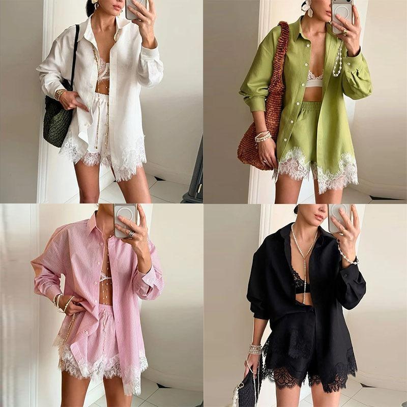 Women's White Long Sleeve Shirt Dress Button Front Casual Mini Dress