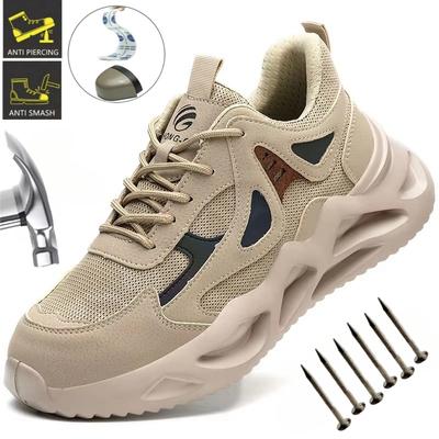 Leichte Sicherheitsschuhe Herren Damen Arbeitsschuhe Stahlkappe Arbeitsstiefel Sneaker Mann Frau Atmungsaktive Schuhe Taktische Stiefel