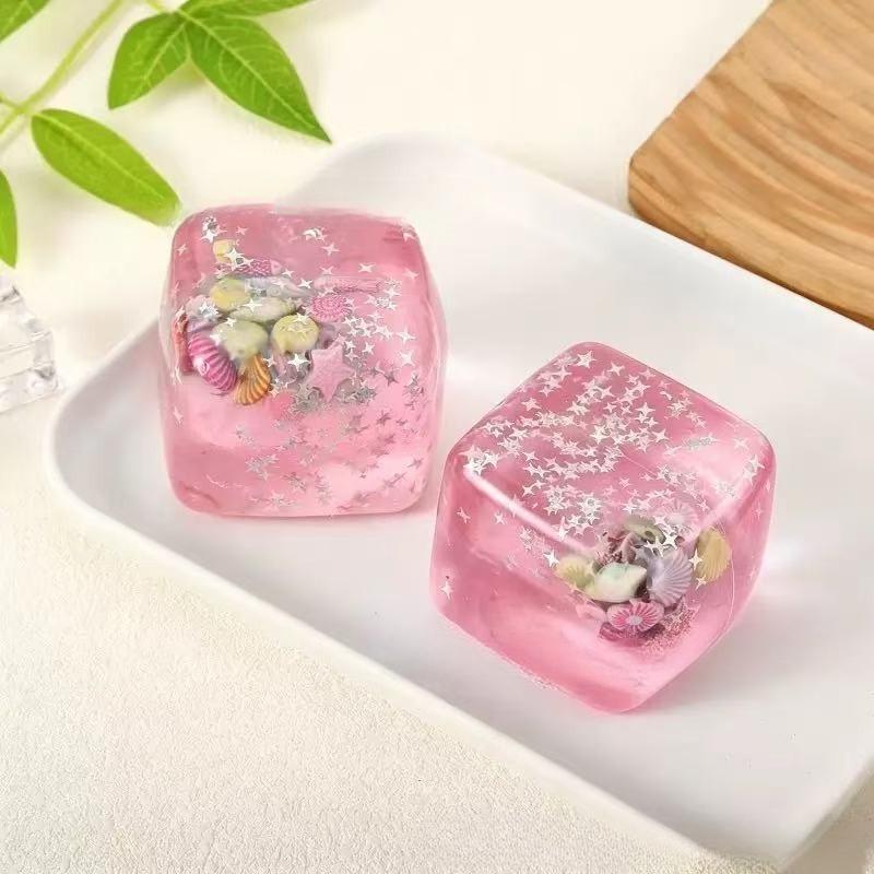 Ocean Style Square Squishy Toys,Pop Fidget Toys,Summer Multi Item Party Favor Gift Bag Creative Ocean Style Squishy Toys