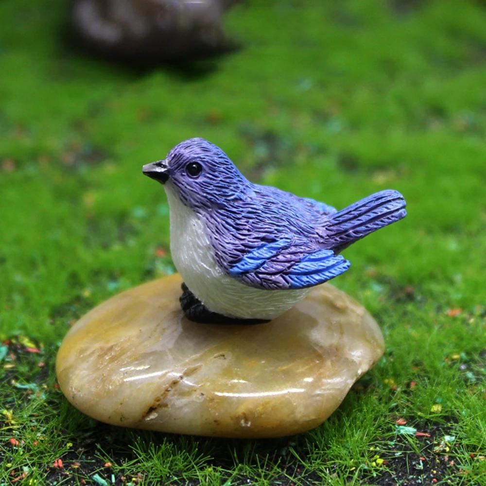 Miniaturki do Bajkowego Ogrodu Mini Ptaki Żywiczne Rzemiosło Dekoracje Ogrodowe DIY Rośliny Sukulentowe Figurki Bonsai Akcesoria