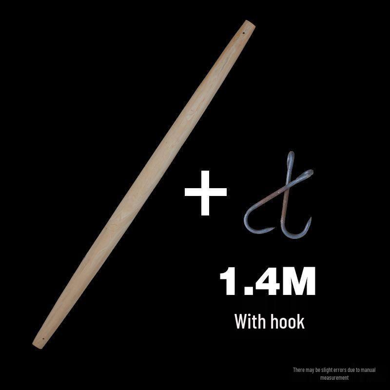 Doppelhaken-Tragestange aus Massivholz - Verdickte Zypresse, Traditionelles Haushalts-/Landwirtschaftsdesign