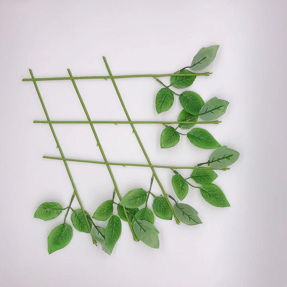 10Pcs Gardening Craft Accessories Fake Flower Stem Rose Flowers Head Decoration