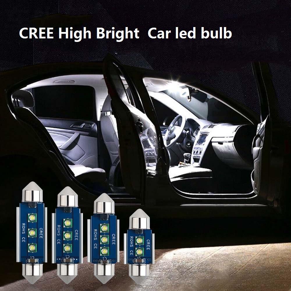 2 sztuk lampka sygnalizacyjna Festoon Led Light 31mm 36mm 39mm 41mm C5W C10W żarówka Led oświetlenie wnętrza samochodu oświetlenie tablicy rejestracyjnej biały 12V
