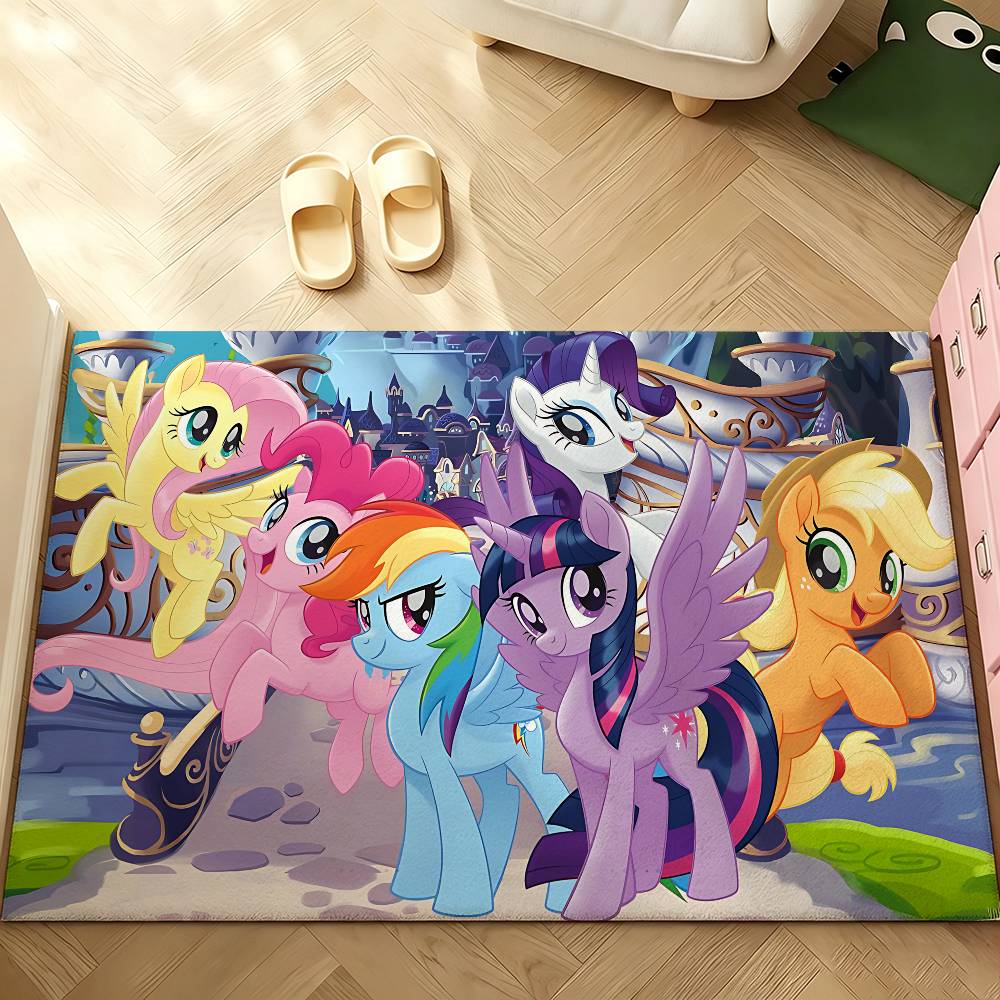 Cute M-My Little Pony-S Carpet Bathroom Anti-slip Mat Door Mat Home Decoration Mat Entrance Door Mat Scratch-resistant Door Mat