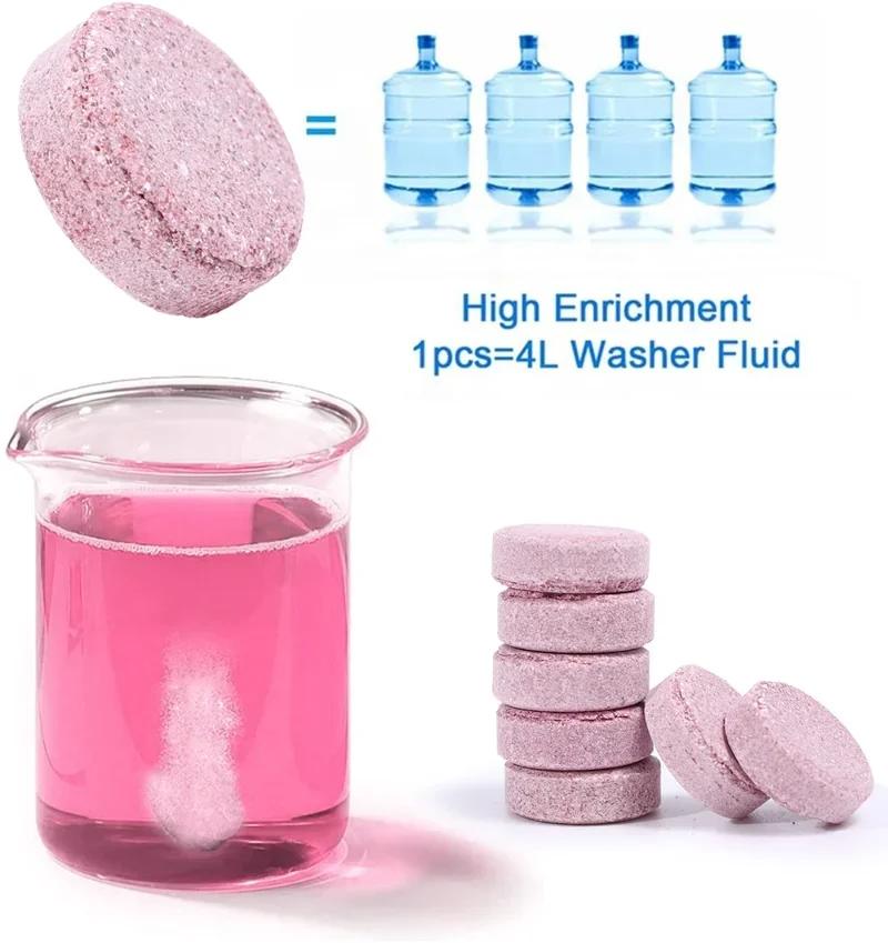 Comprimate concentrate de spălat sticlă de parbriz auto Mașină de spălat efervescent Stergator lichid de sticlă Tablete solide de curățare pentru geam auto