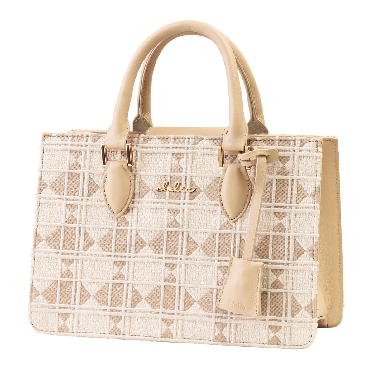 

Shoulder Bag Embroidery Genuine Leather Small Square 2way Handbag COLORER Series [Cleria] Women s [CL-21120] (Raffine Beige)