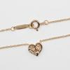 TIFFANY&Co. Sentimental Heart Necklace K18 Pink Gold/diamond 2.17g Women Used