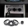 4PCS Black AC Volume Knob Cover For Land Rover range rover sport 2014-17
