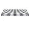 Retractable Awning Anthracite & White 3.5 X 2.5 M Fabric & Aluminum