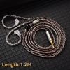 Qkz T1 Earphone Cable 8 Strand Copper Silver-Plated Upgrade Wire 3.5Mm Wired Headphone Cord For Zxn Zxt Ak6 Zs10 Edx Pro Zsr Cca