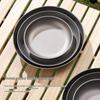 High-End Antibacterial Titanium Dinner Plate: Food-Grade, Multi-Functional, Round, Portable for Household and Outdoor Camping.