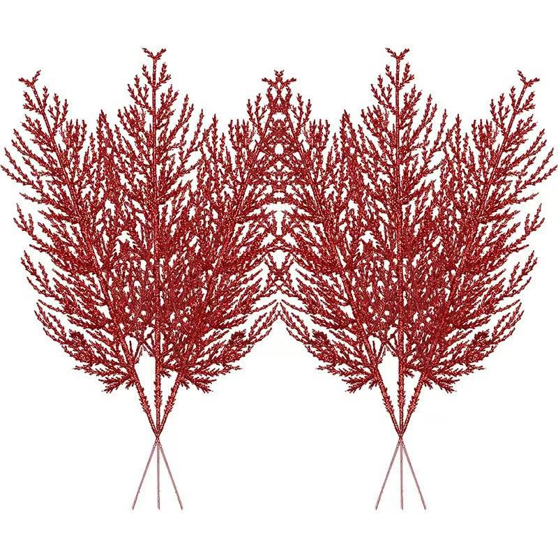 Christmas Gold Leaf Powder for DIY Festive Flower Arrangements, Various Colors with Pine Needles