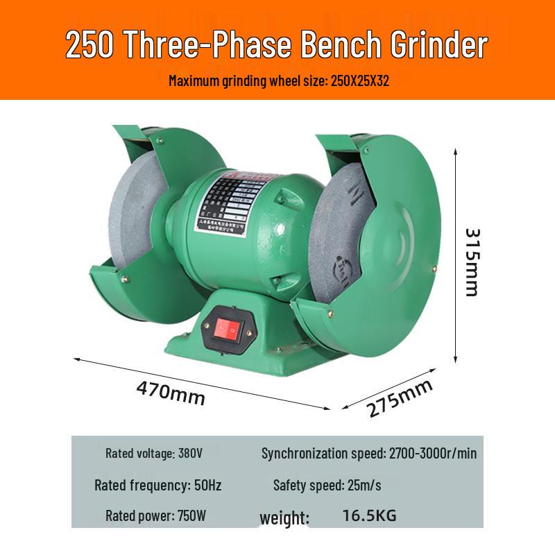 220V Heavy-Duty Desktop Grinding Machine: Compact Industrial Sanding Wheel with Dust Collection