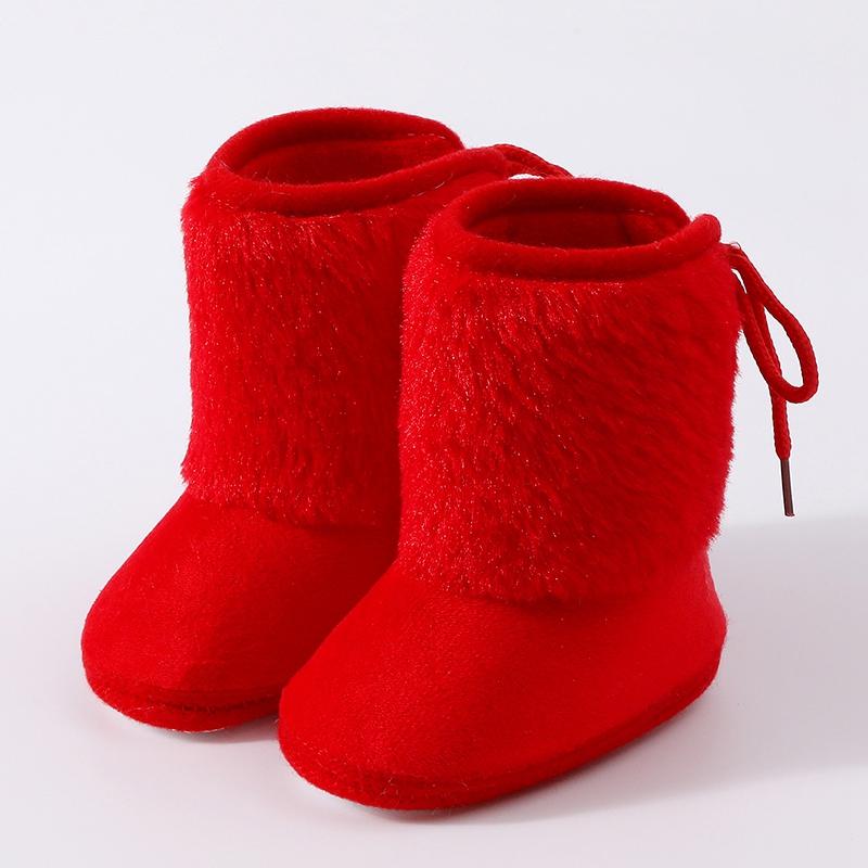 Kleinkind Baby Flache Warme Baumwollstiefel Erste Lauflernschuhe