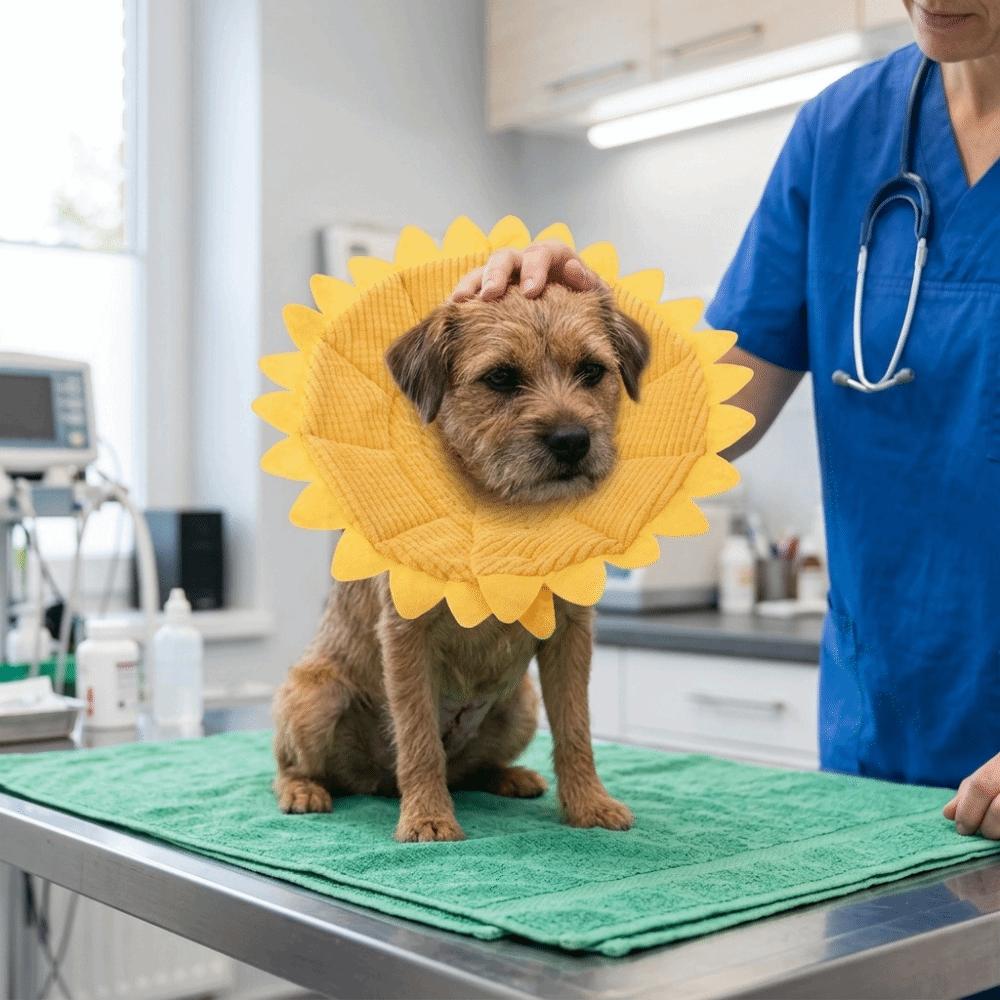 Sunflower Shaped et Recovery Collar Soft Foam Anti-Lick Neck Ring  Skin Recovery Care