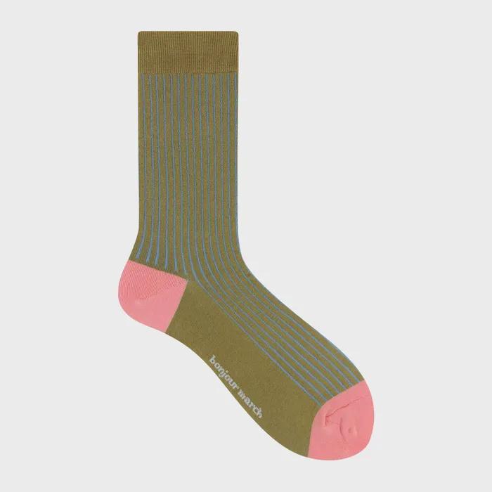 Triple rib socks_olive