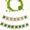Decorations Banner St. Patrick's Day Streamers Indoor Outdoor Lucky Green Hanging Ornament Shamrock Decorations Walls Trees