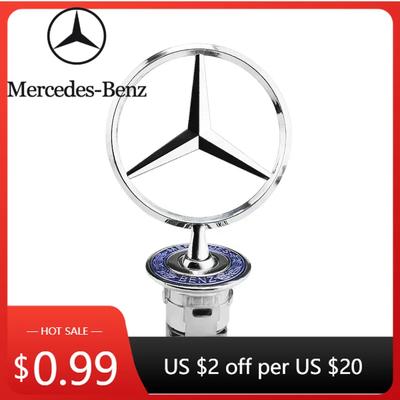 Car Sticker A C E S Clasaa 1pc 44mm Mercedes Benz Engine Hood Logo for Mercedes Benz E S W202 W203 W204 W208 W210 W220 W221