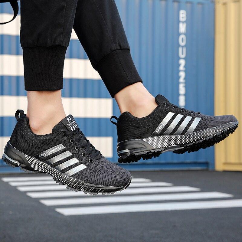Fashion Men Shoes Breathable Sports Shoes Lace Up Vulcanized Shoes Lightweight Comfortable Running Training Gym Sneakers For Men