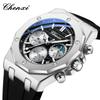CHENXI Top Brand Luxury Watches for Men Multifunctional Chronograph Quartz Men Silicone Clock Luminous Relogio Masculino
