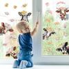 Floral Cow Window Clings Cute Cow Window Stickers Double-Side Glass Decals for Party Home School Office Decor, 11.5 X 8.3 Inch, 6 Sheet