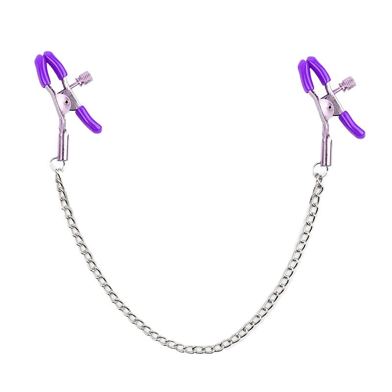 Metal Chain Nipple Clips Clitoris Breast Massage Clamps Adult Flirting Teasing Erotic Gadgets Sex Toys For Couples Multicolored