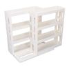 Folding Storage Shelf 90 Degree Rotating Spice Organizer Rack for Kitchen and Bathroom Cabinet