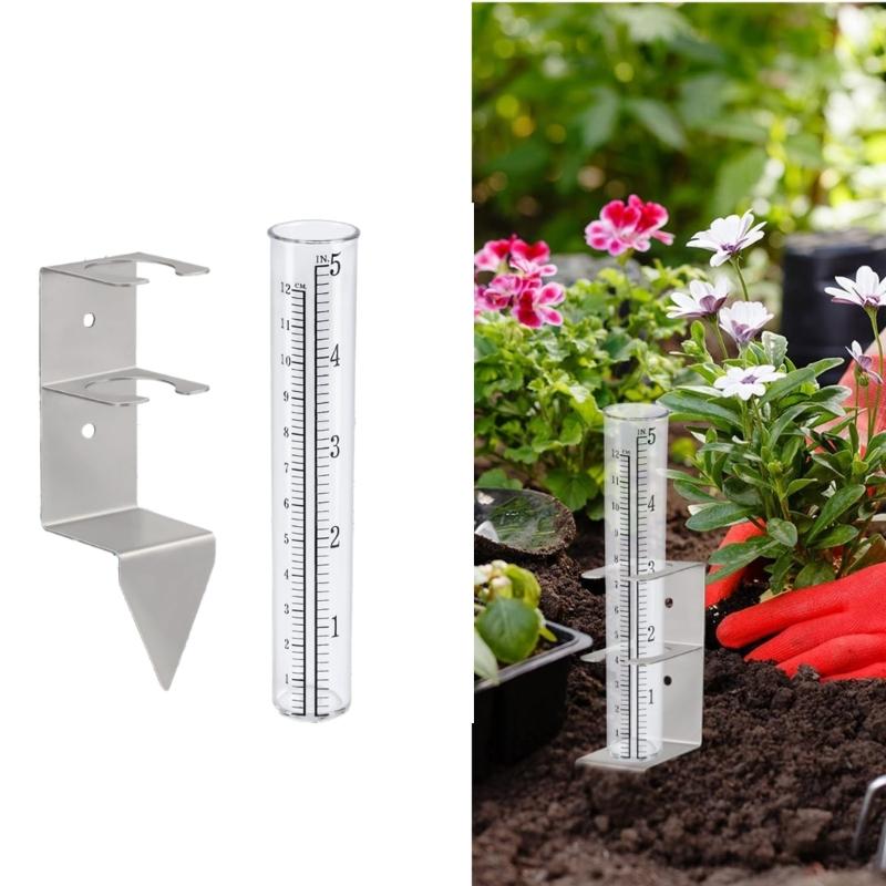 strong  Plastic Rain Gauges Replacement Tubes with Support Upgrades for Outdoor Garden Agriculture Meteorological Use