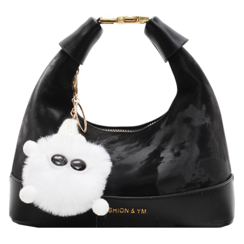 Fashion commuter armpit large-capacity bag women's new 2025 solid color retro casual tote bag versatile shoulder bag