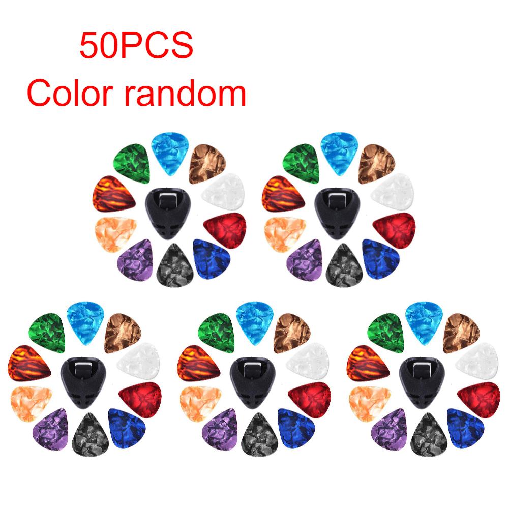 10-100PCS Guitar Picks Set Plectrum Mediator Celluloid Electric Smooth Guitar Picks Bass Acoustic Electric Guitar Accessories