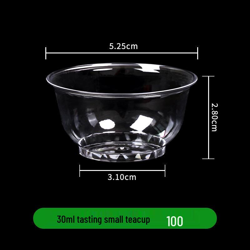 Disposable Transparent Food-Grade Plastic Cups, Thickened for Household & Reception Use