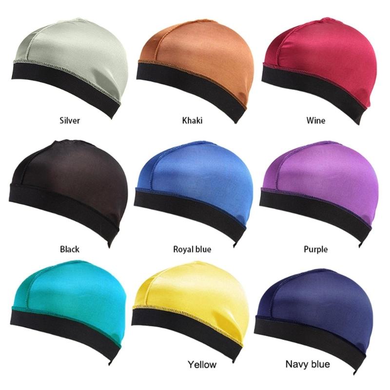 Stretchable Polyester Skull Cap With Decorative Wide Edge For Themed Occasions And Casual Outfits