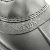 Pristine PRADA Short Boots Monolith Logo Lace-up Boots Black Women 36 1U363M Used