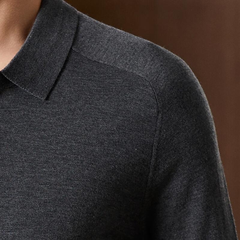 Antonio Men's Wool Silk Blend Business Casual Knit Polo Shirt