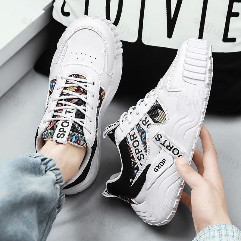 

2026 Autumn New Fashi Trend Versatile Casual Thick Soled Sports Shoes for Men s Low Top Comfortable Versatile Chunky sneakers 39