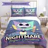 Christmas Nightmare Bedding Set Breathable Duvet Cover with Pillowcases Decorative Bed Linen for Bedroom Home Decoration Birthday Gift