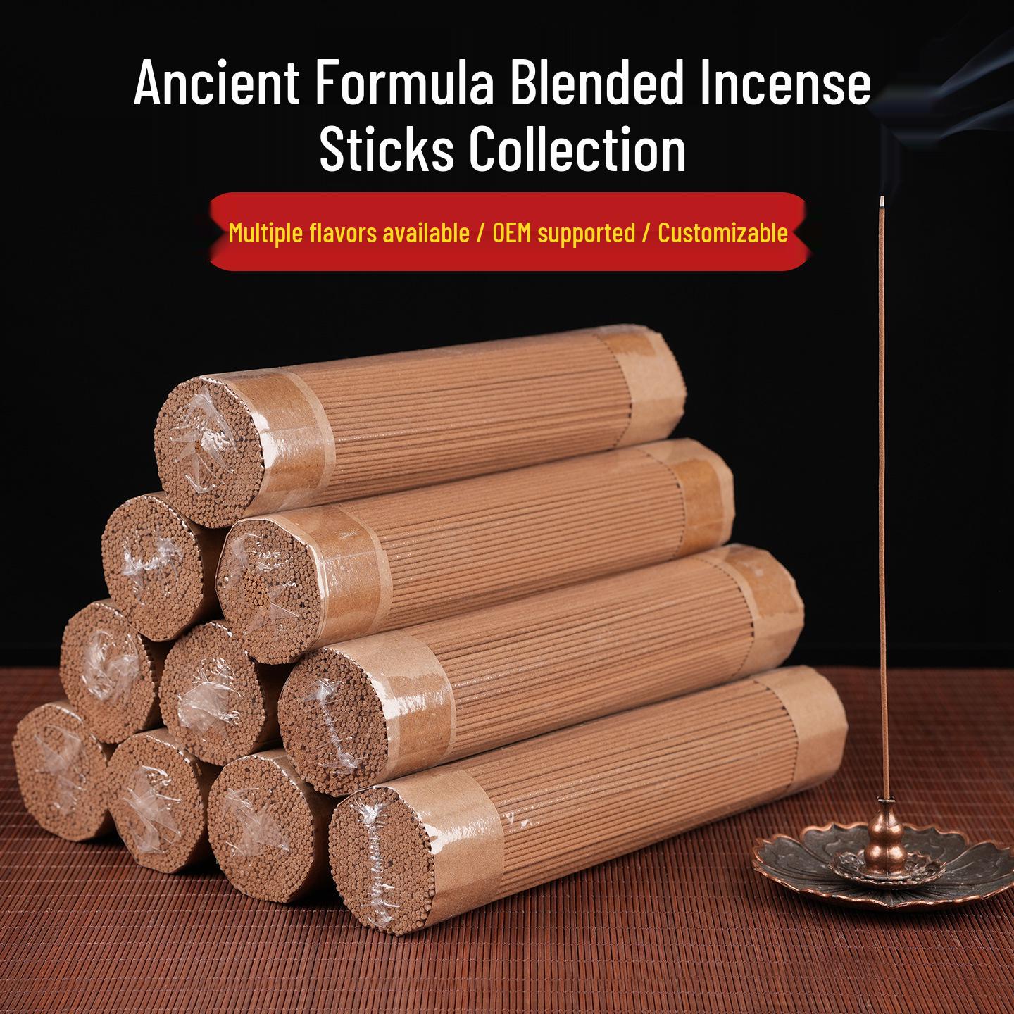 Agarwood Sandalwood Pear Blossom Incense with Mugwort & Ambergris for Indoor Use, 1kg Qichun Mugwort (2.5mm*28cm)