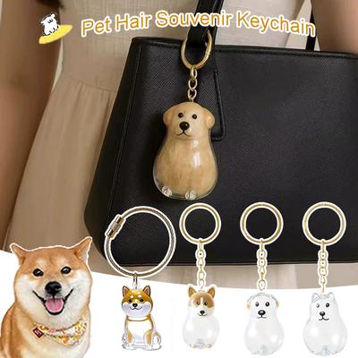 1PC Pet Hair Storage Pet Lovers Bag Pendants Pet Display Transparent Design Funny Pet Souvenirs DIY Pet Hair